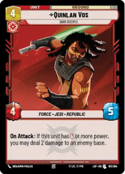 Quinlan Vos - Dark Disciple single card from Star Wars Unlimited