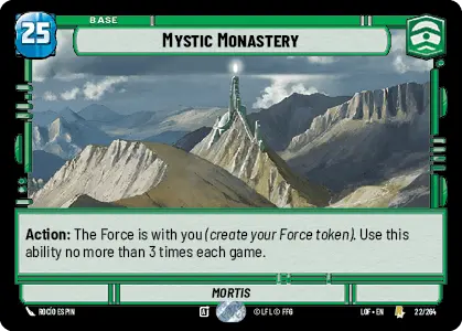 Mystic Monastery - Mortis single card from Star Wars Unlimited