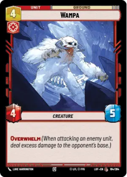 Wampa single card from Star Wars Unlimited