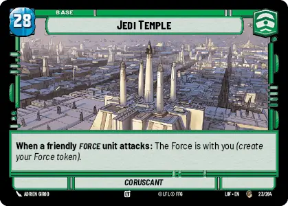 Jedi Temple - Coruscant single card from Star Wars Unlimited