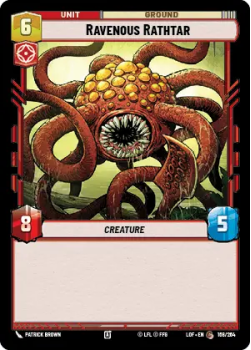 Ravenous Rathtar single card from Star Wars Unlimited