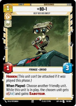 BD-1 - Beep Boo Boo Bweep single card from Star Wars Unlimited