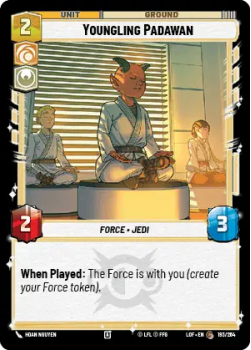 Youngling Padawan single card from Star Wars Unlimited