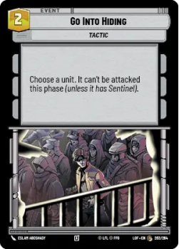 Go Into Hiding single card from Star Wars Unlimited