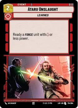 Ataru Onslaught single card from Star Wars Unlimited