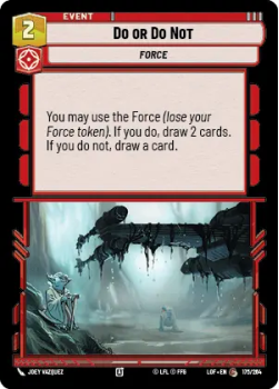 Do or Do Not single card from Star Wars Unlimited
