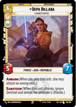 Depa Billaba - A Higher Purpose single card from Star Wars Unlimited