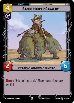 Sandtrooper Cavalry single card from Star Wars Unlimited