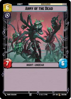 Army of the Dead single card from Star Wars Unlimited