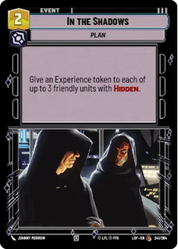 In the Shadows single card from Star Wars Unlimited