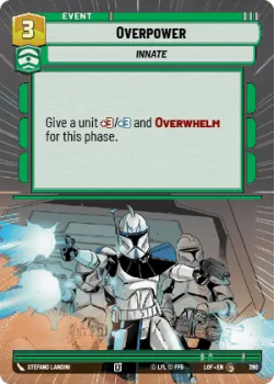 Overpower (HYPERSPACE) single card from Star Wars Unlimited