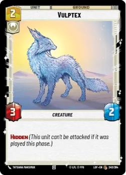 Vulptex single card from Star Wars Unlimited