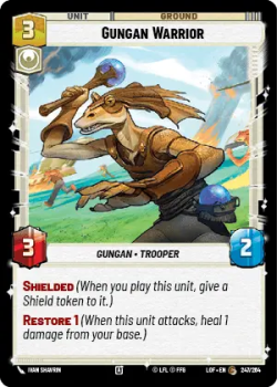Gungan Warrior single card from Star Wars Unlimited