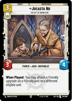 Jocasta Nu - The Gift of Knowledge single card from Star Wars Unlimited