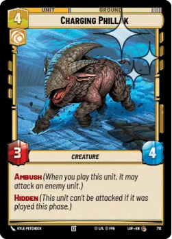 Charging Phillak (FOIL) single card from Star Wars Unlimited