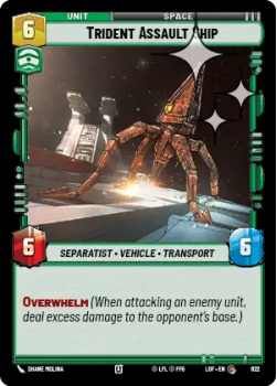 Trident Assault Ship (FOIL) single card from Star Wars Unlimited