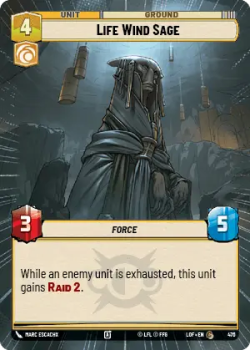 Life Wind Sage (HYPERSPACE) single card from Star Wars Unlimited