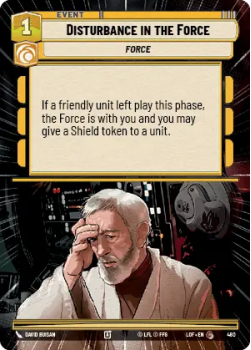 Disturbance in the Force (HYPERSPACE) single card from Star Wars Unlimited