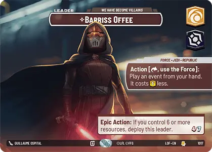 Barriss Offee - We Have Become Villains (SHOWCASE) single card from Star Wars Unlimited