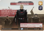 Grand Inquisitor - Stories Travel Quickly (SHOWCASE) : 1018 LEGENDS OF THE FORCE - Star Wars Unlimited Single Card