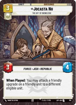 Jocasta Nu - The Gift of Knowledge (HYPERSPACE) single card from Star Wars Unlimited