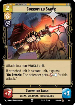Corrupted Saber (FOIL) single card from Star Wars Unlimited