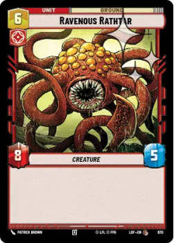 Ravenous Rathtar (FOIL) single card from Star Wars Unlimited