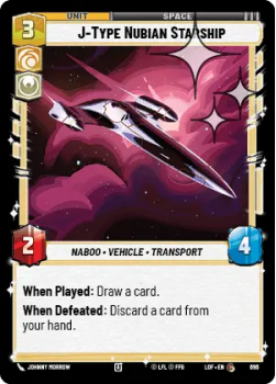 J-Type Nubian Starship (FOIL) single card from Star Wars Unlimited