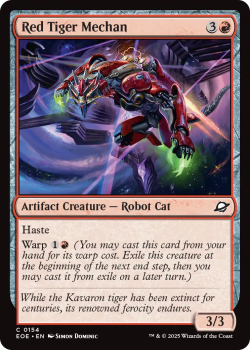 Red Tiger Mechan (FOIL) single card from Magic: the Gathering