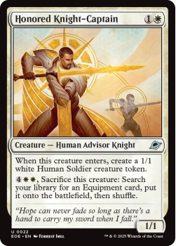 Honored Knight-Captain single card from Magic: the Gathering
