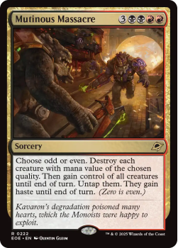 Mutinous Massacre single card from Magic: the Gathering