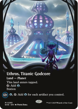 Uthros, Titanic Godcore (BORDERLESS) single card from Magic: the Gathering