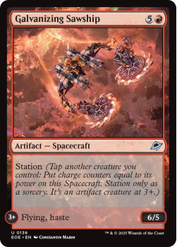 Galvanizing Sawship (FOIL) single card from Magic: the Gathering