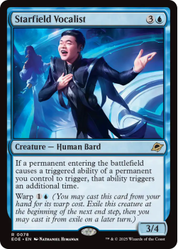 Starfield Vocalist single card from Magic: the Gathering