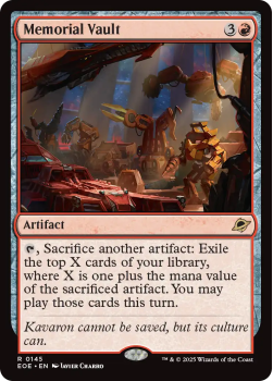 Memorial Vault single card from Magic: the Gathering