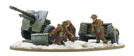 Bolt Action - 3rd Edition British and Canadian (Winter) 25 PDR ATG and Crew