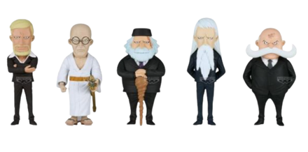 Banpresto One Piece World Collectable Figures Five Elders Assorted