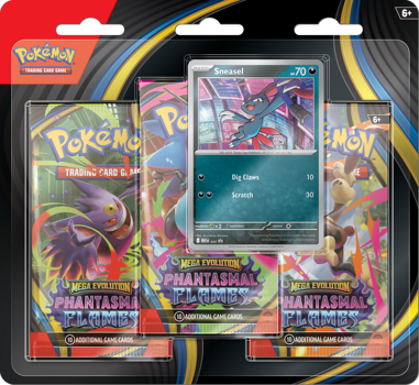 Pokemon Mega Evolution Phantasmal Flames 3 Pack Blister Sneasel