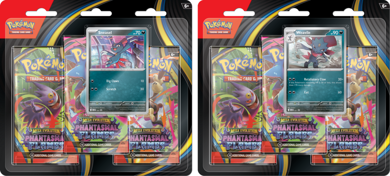 Mega Evolution Phantasmal Flames | 3 Pack Blister Set of Two | Pokemon