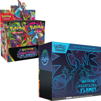Pokemon Mega Evolution Phantasmal Flames Booster Box Elite Trainer Combo