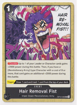 Hair Removal Fist : OP12-098 LEGACY OF THE MASTER - One Piece Single Card