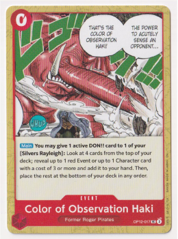Color of Observation Haki : OP12-017 LEGACY OF THE MASTER - One Piece Single Card