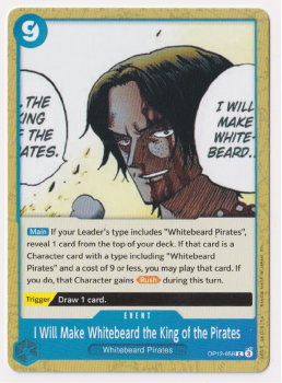 I Will Make Whitebeard the King of the Pirates : OP12-058 LEGACY OF THE MASTER - One Piece Single Card