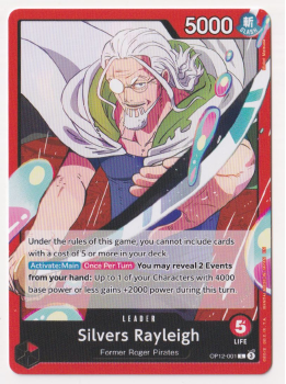 Silvers Rayleigh : OP12-001 LEGACY OF THE MASTER - One Piece Single Card