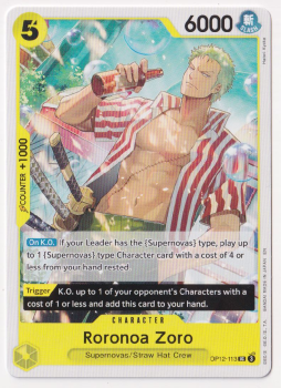 Roronoa Zoro : OP12-113 LEGACY OF THE MASTER - One Piece Single Card