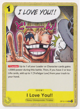 I Love You!! : OP12-115 LEGACY OF THE MASTER - One Piece Single Card