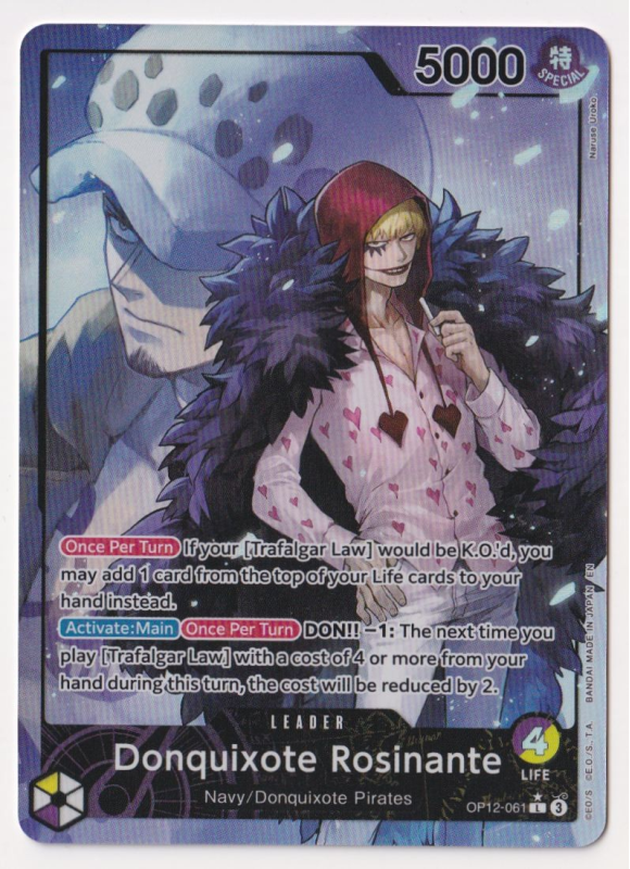 Donquixote Rosinante (ALTERNATE ART) : OP12-061 LEGACY OF THE MASTER - One  Piece Single Card