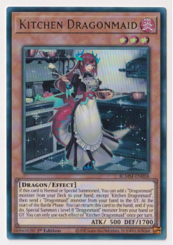 Kitchen Dragonmaid (Ultra Rare) : BLMM-EN058 - Yu-Gi-Oh! Single Card