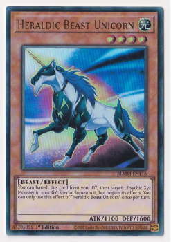 Heraldic Beast Unicorn (Ultra Rare) : BLMM-EN116 - Yu-Gi-Oh! Single Card