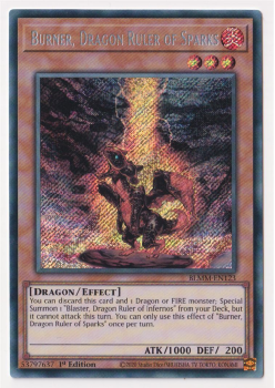 Burner, Dragon Ruler of Sparks (Secret Rare) : BLMM-EN123 - Yu-Gi-Oh! Single Card